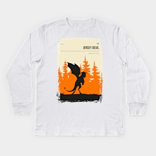 Jersey Devil Cryptid Book Cover Poster Kids Long Sleeve T-Shirt